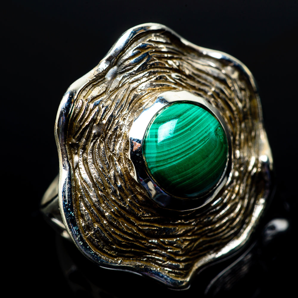 Malachite Rings handcrafted by Ana Silver Co - RING21555