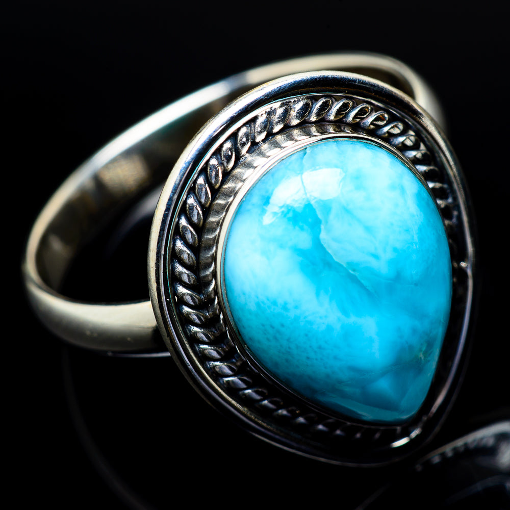 Larimar Rings handcrafted by Ana Silver Co - RING21635