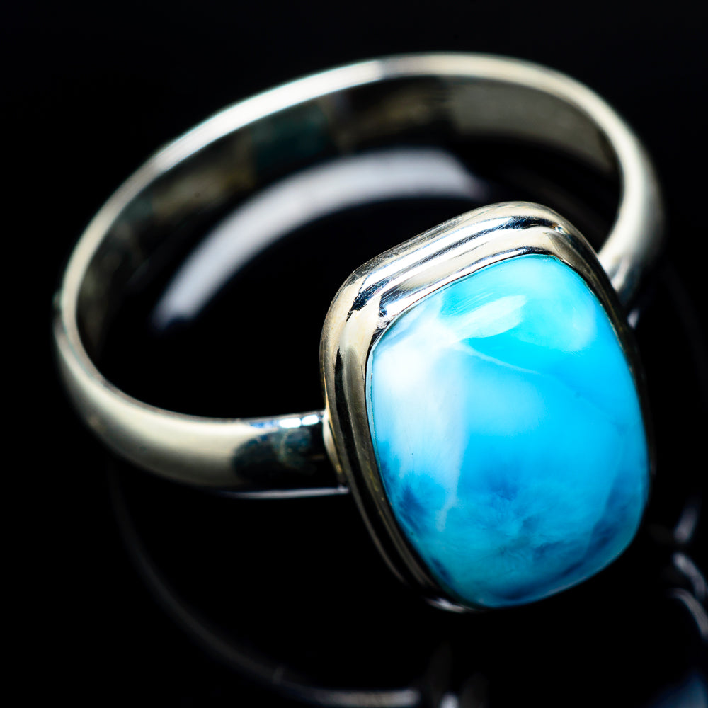 Larimar Rings handcrafted by Ana Silver Co - RING21687