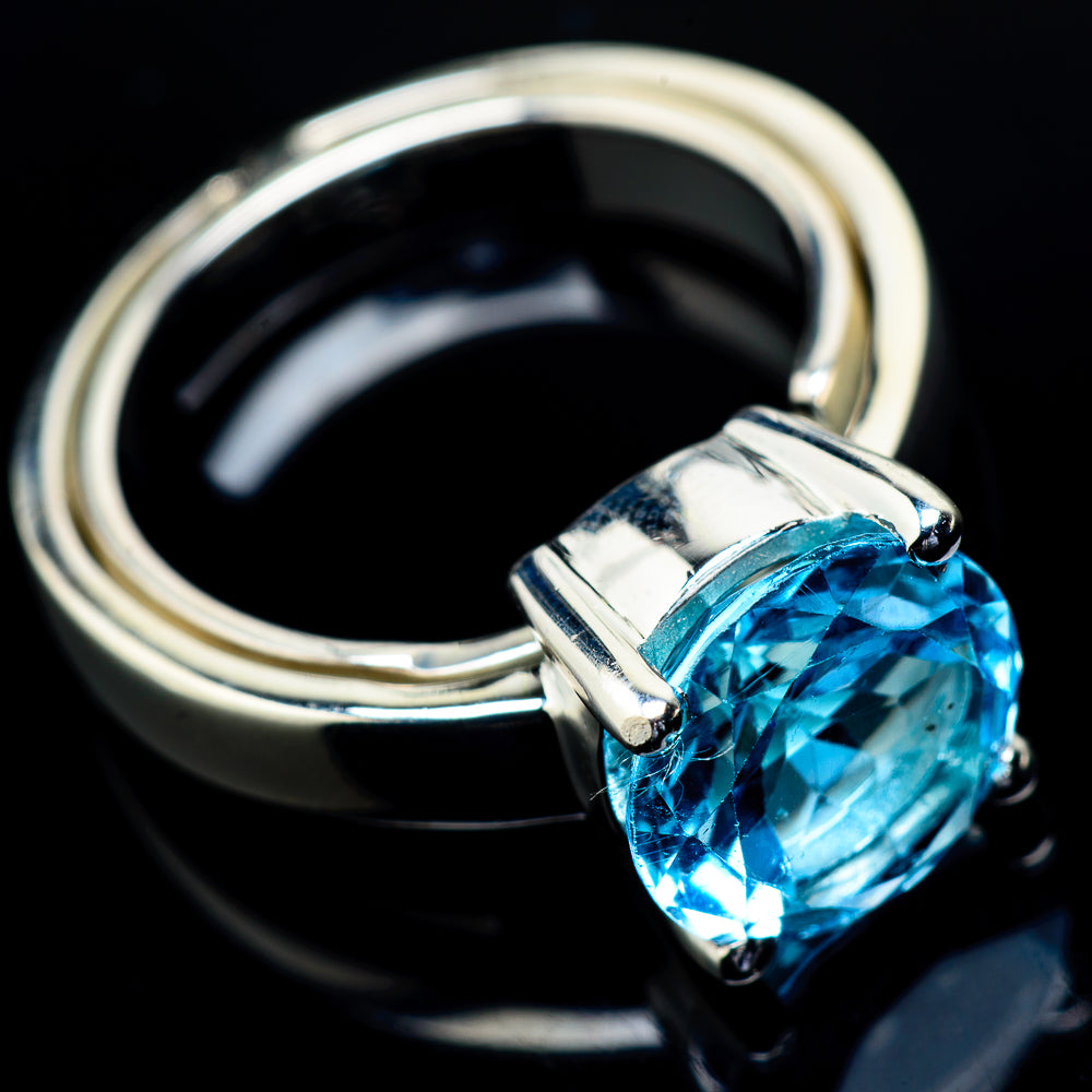 Blue Topaz Rings handcrafted by Ana Silver Co - RING21827