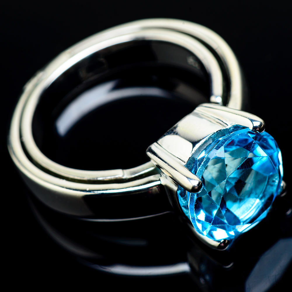 Blue Topaz Rings handcrafted by Ana Silver Co - RING21985