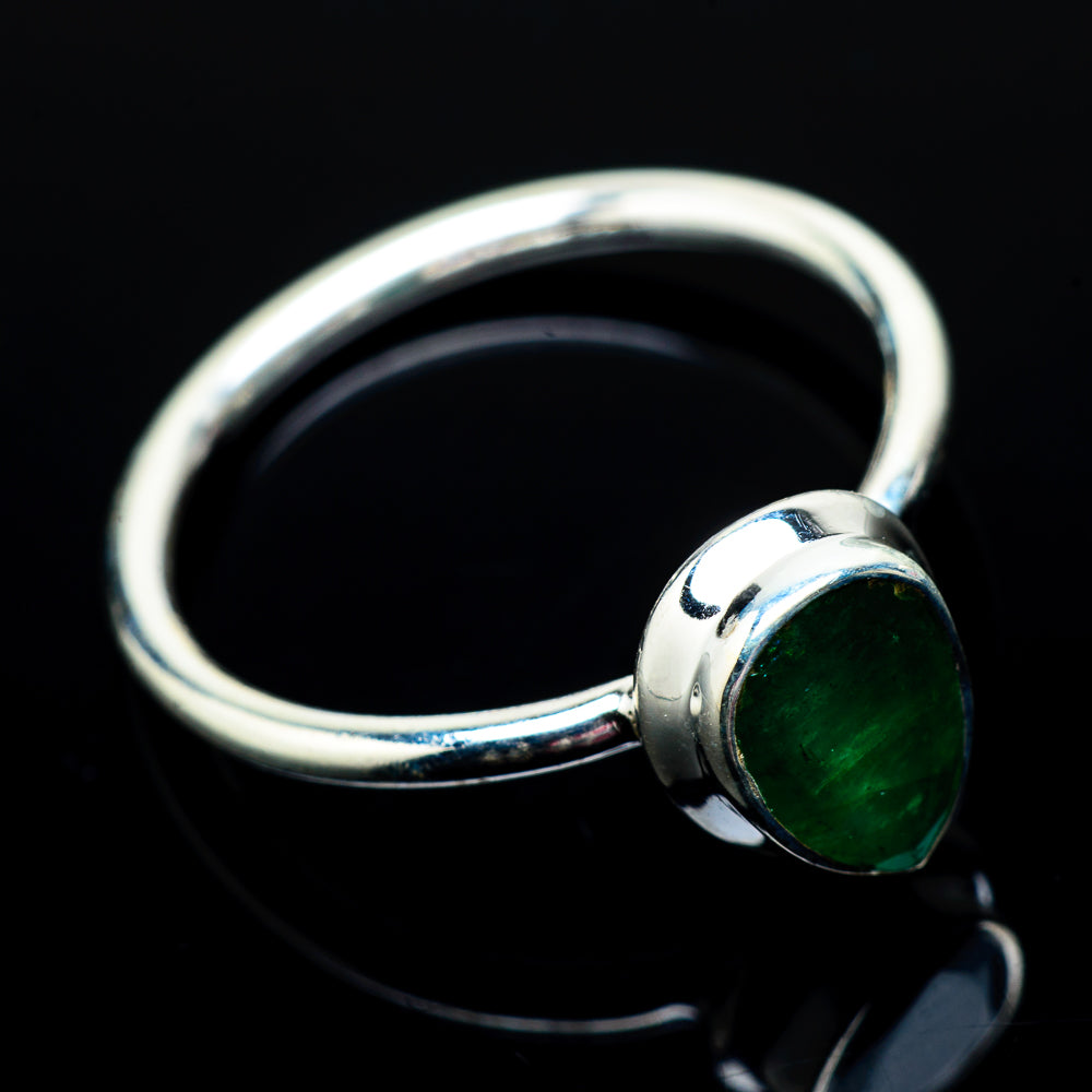 Zambian Emerald Rings handcrafted by Ana Silver Co - RING22012