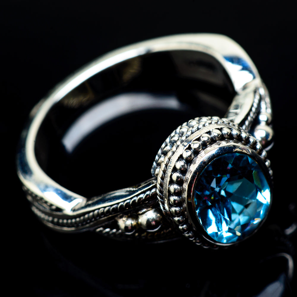 Blue Topaz Rings handcrafted by Ana Silver Co - RING22139