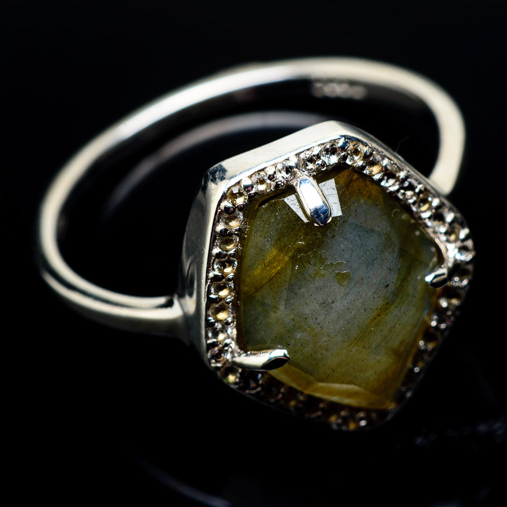 Labradorite Rings handcrafted by Ana Silver Co - RING22245