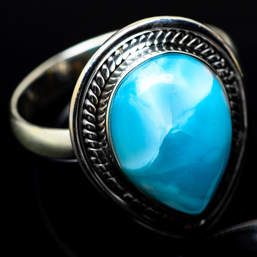 Larimar Rings handcrafted by Ana Silver Co - RING22309
