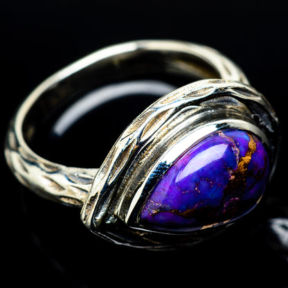 Purple Copper Composite Turquoise Rings handcrafted by Ana Silver Co - RING22487