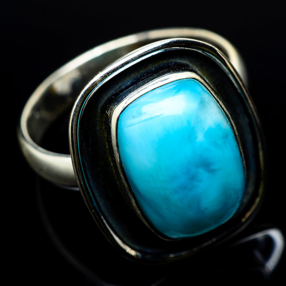 Larimar Rings handcrafted by Ana Silver Co - RING22575