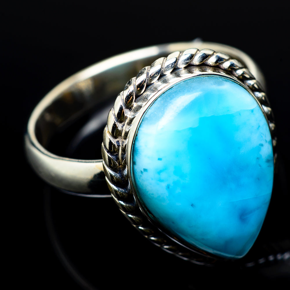 Larimar Rings handcrafted by Ana Silver Co - RING22611