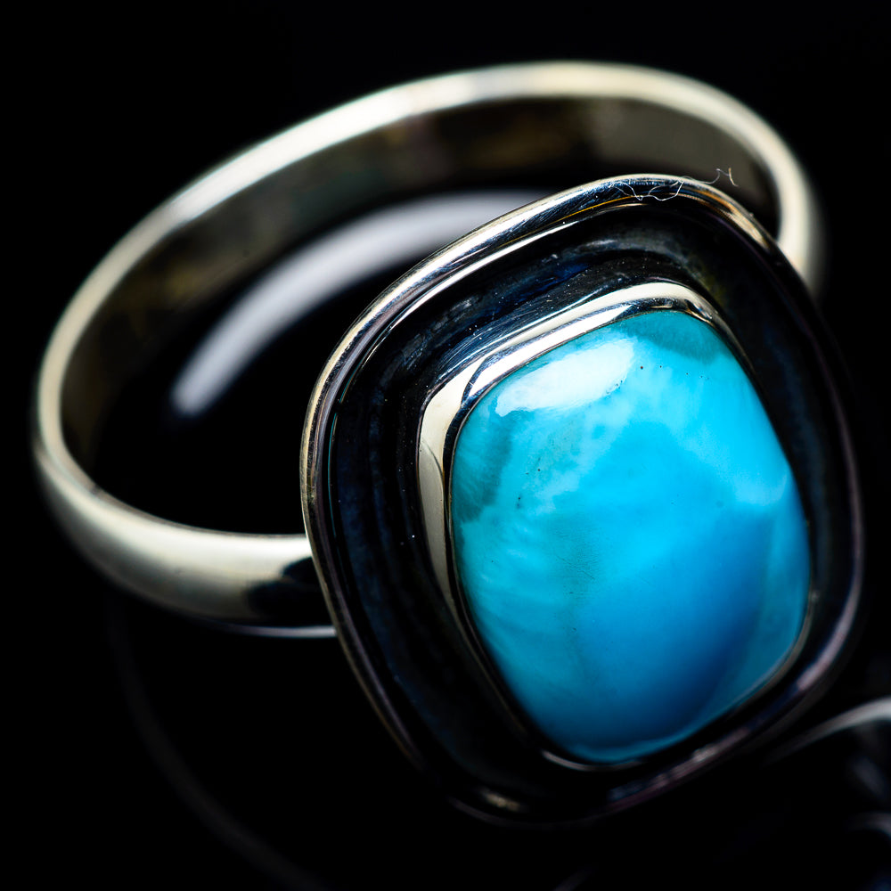 Larimar Rings handcrafted by Ana Silver Co - RING22786