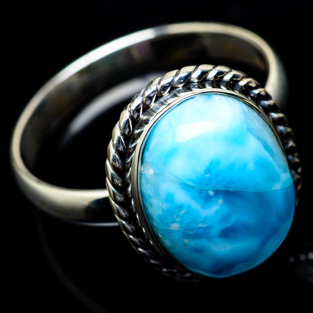 Larimar Rings handcrafted by Ana Silver Co - RING22811