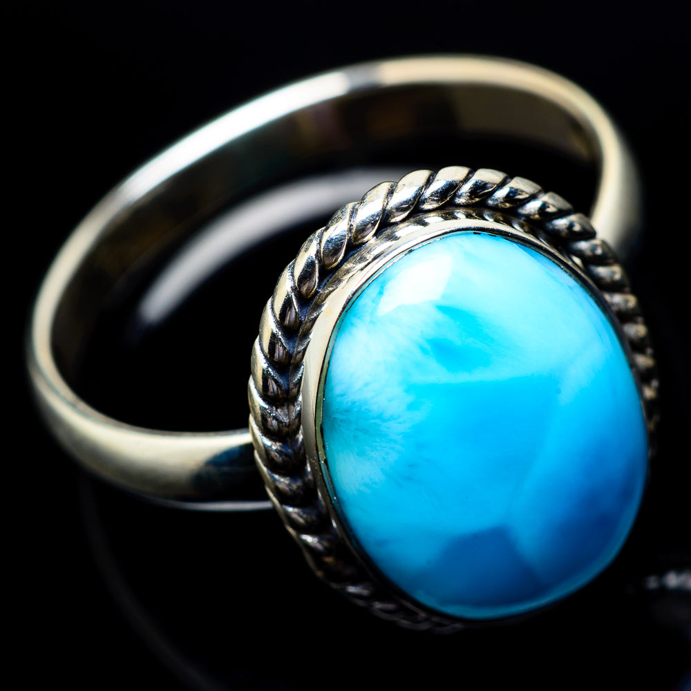 Larimar Rings handcrafted by Ana Silver Co - RING22840