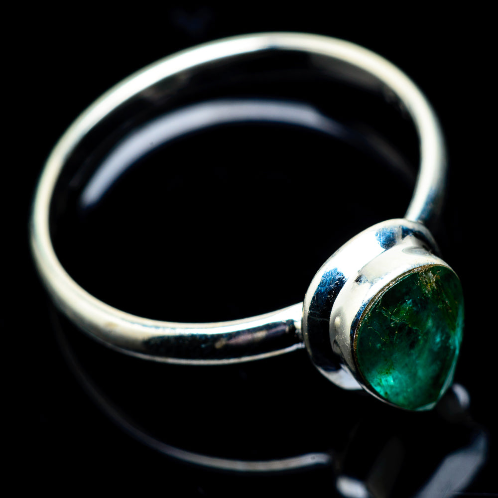 Zambian Emerald Rings handcrafted by Ana Silver Co - RING22845