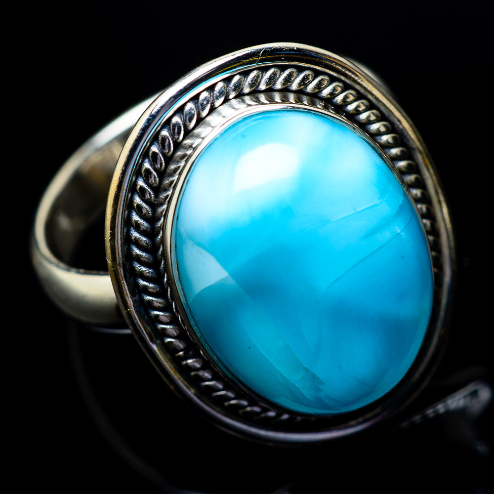 Larimar Rings handcrafted by Ana Silver Co - RING22922