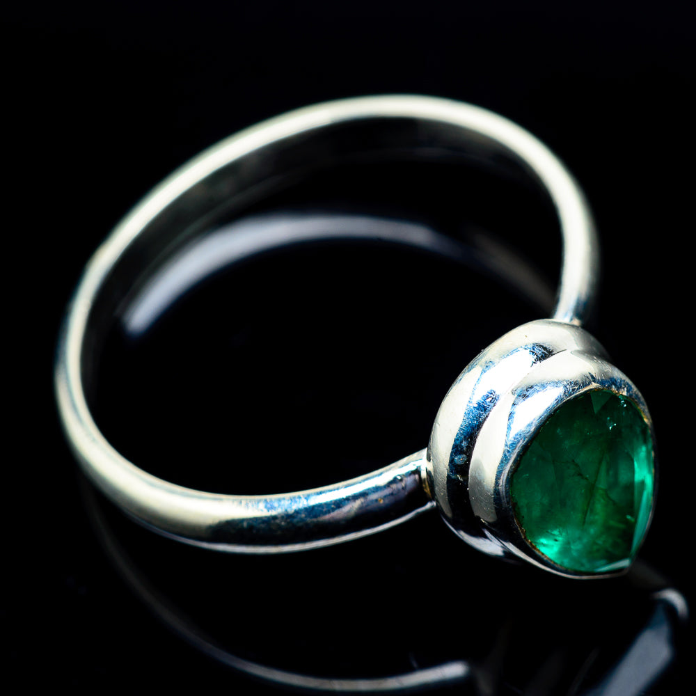 Zambian Emerald Rings handcrafted by Ana Silver Co - RING22955