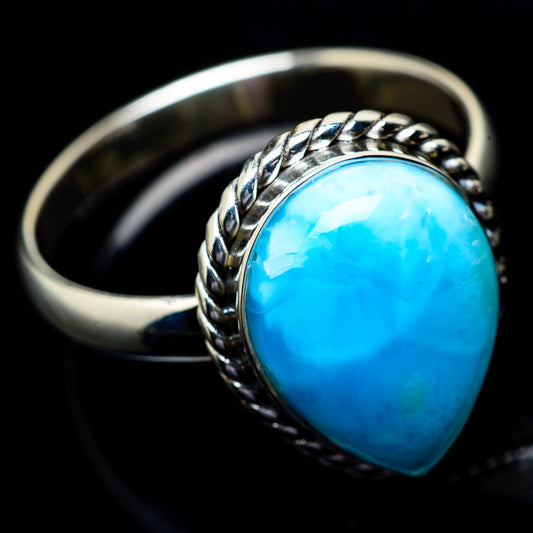 Larimar Rings handcrafted by Ana Silver Co - RING23006