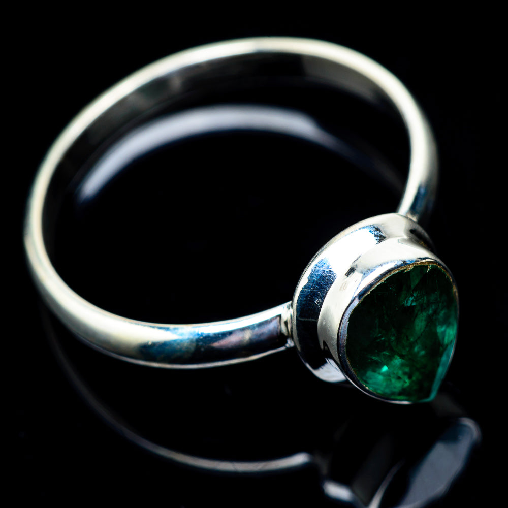 Zambian Emerald Rings handcrafted by Ana Silver Co - RING23007