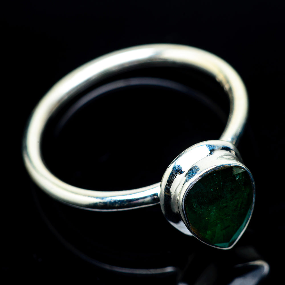 Zambian Emerald Rings handcrafted by Ana Silver Co - RING23092