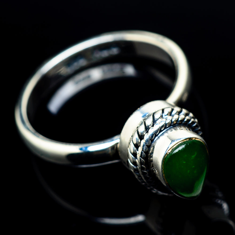 Zambian Emerald Rings handcrafted by Ana Silver Co - RING23326