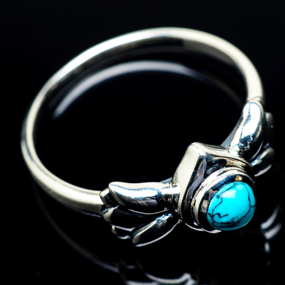 Blue Copper Composite Turquoise Rings handcrafted by Ana Silver Co - RING23823