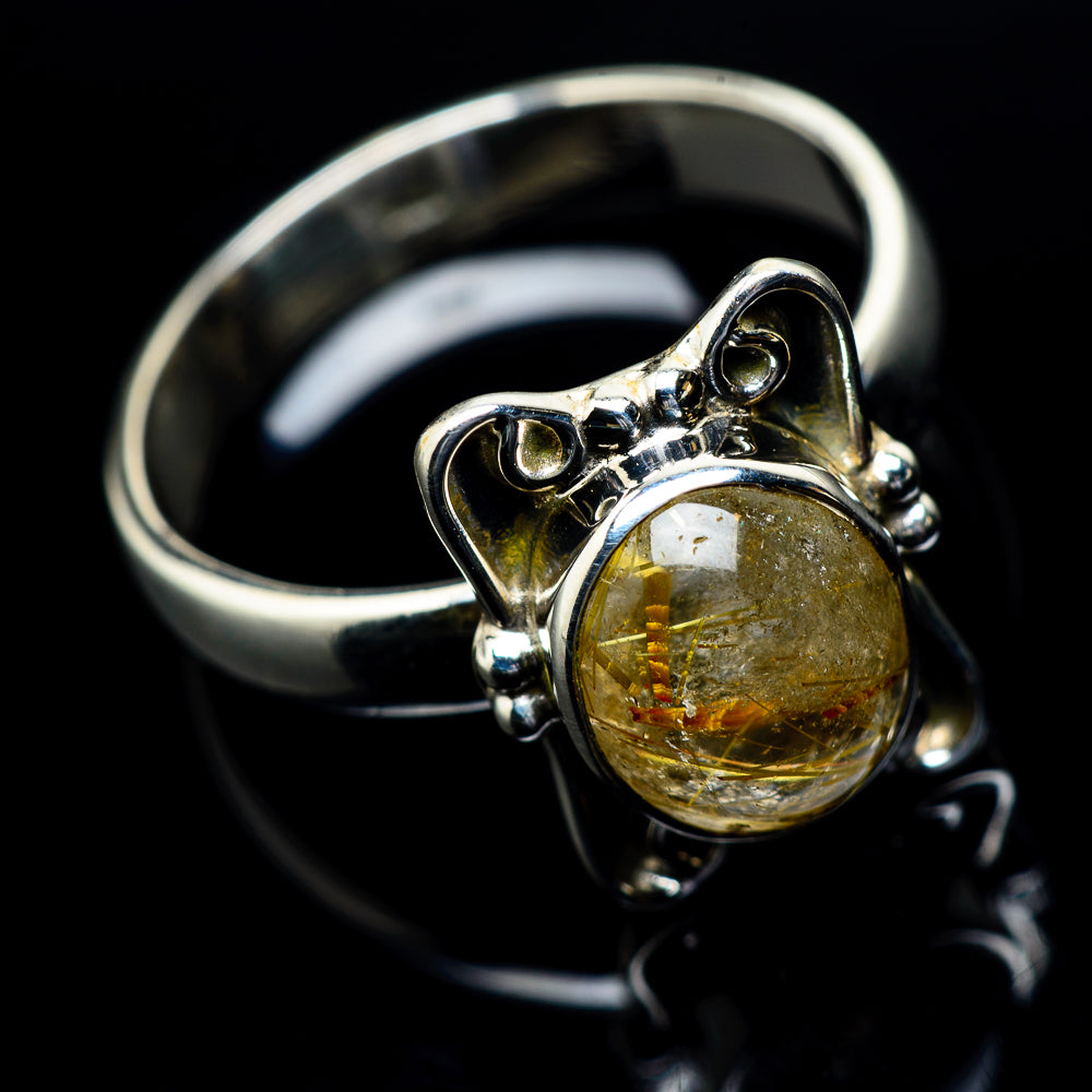 Rutilated Quartz Rings handcrafted by Ana Silver Co - RING23839