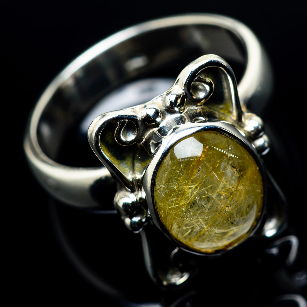 Rutilated Quartz Rings handcrafted by Ana Silver Co - RING23979