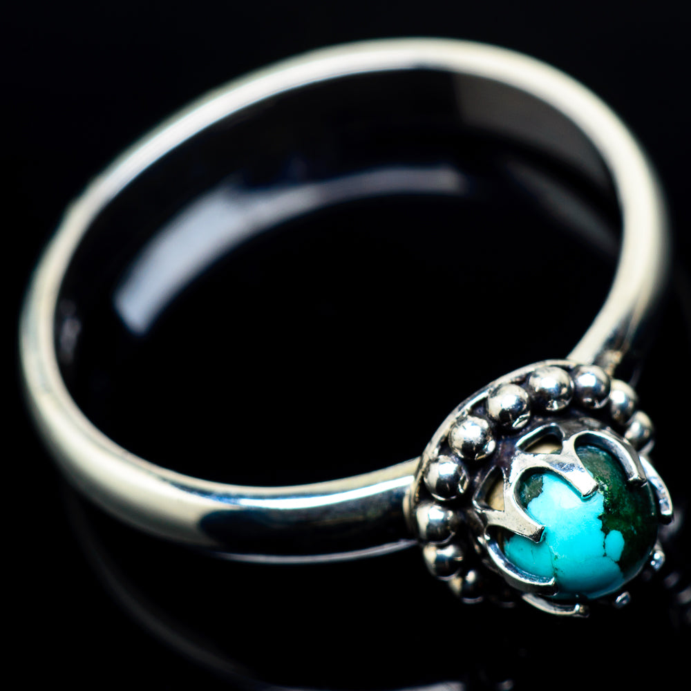 Tibetan Turquoise Rings handcrafted by Ana Silver Co - RING24013