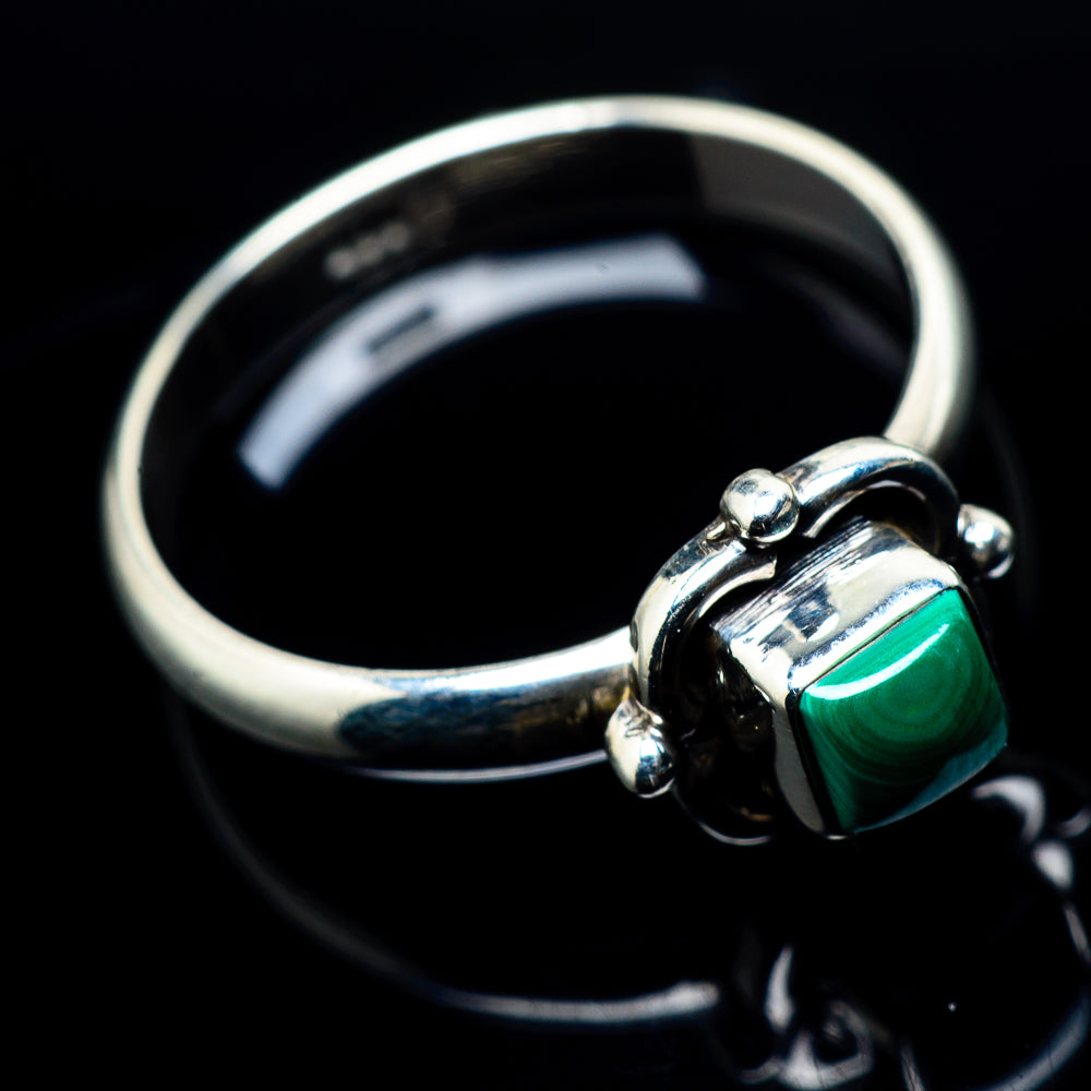 Malachite Rings handcrafted by Ana Silver Co - RING24129