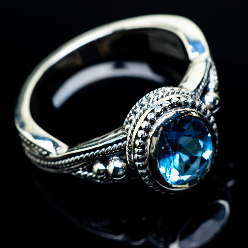 Blue Topaz Rings handcrafted by Ana Silver Co - RING24484