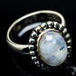 Rainbow Moonstone Rings handcrafted by Ana Silver Co - RING24501