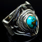 Blue Copper Turquoise Rings handcrafted by Ana Silver Co - RING24507