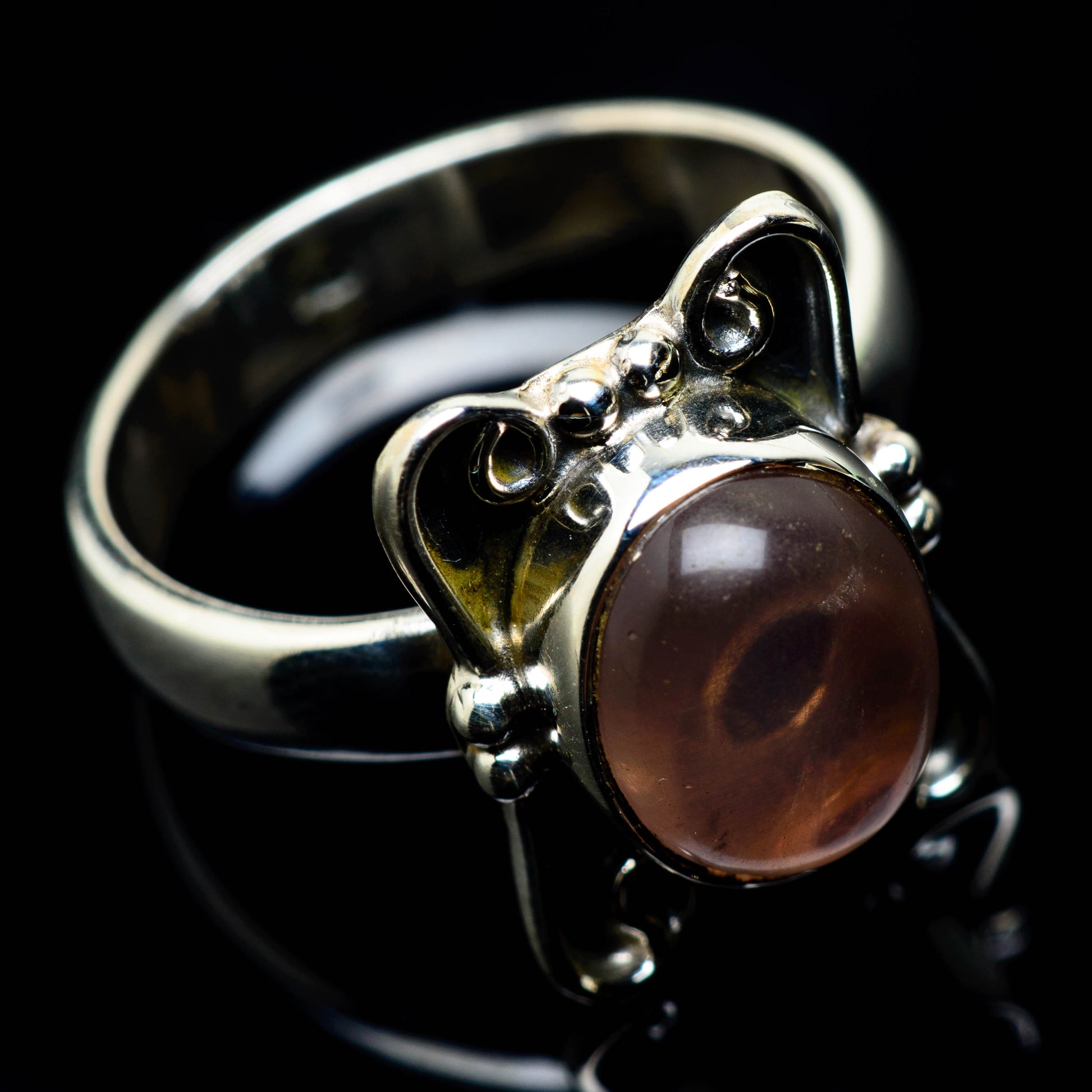 Rose Quartz Rings handcrafted by Ana Silver Co - RING24791
