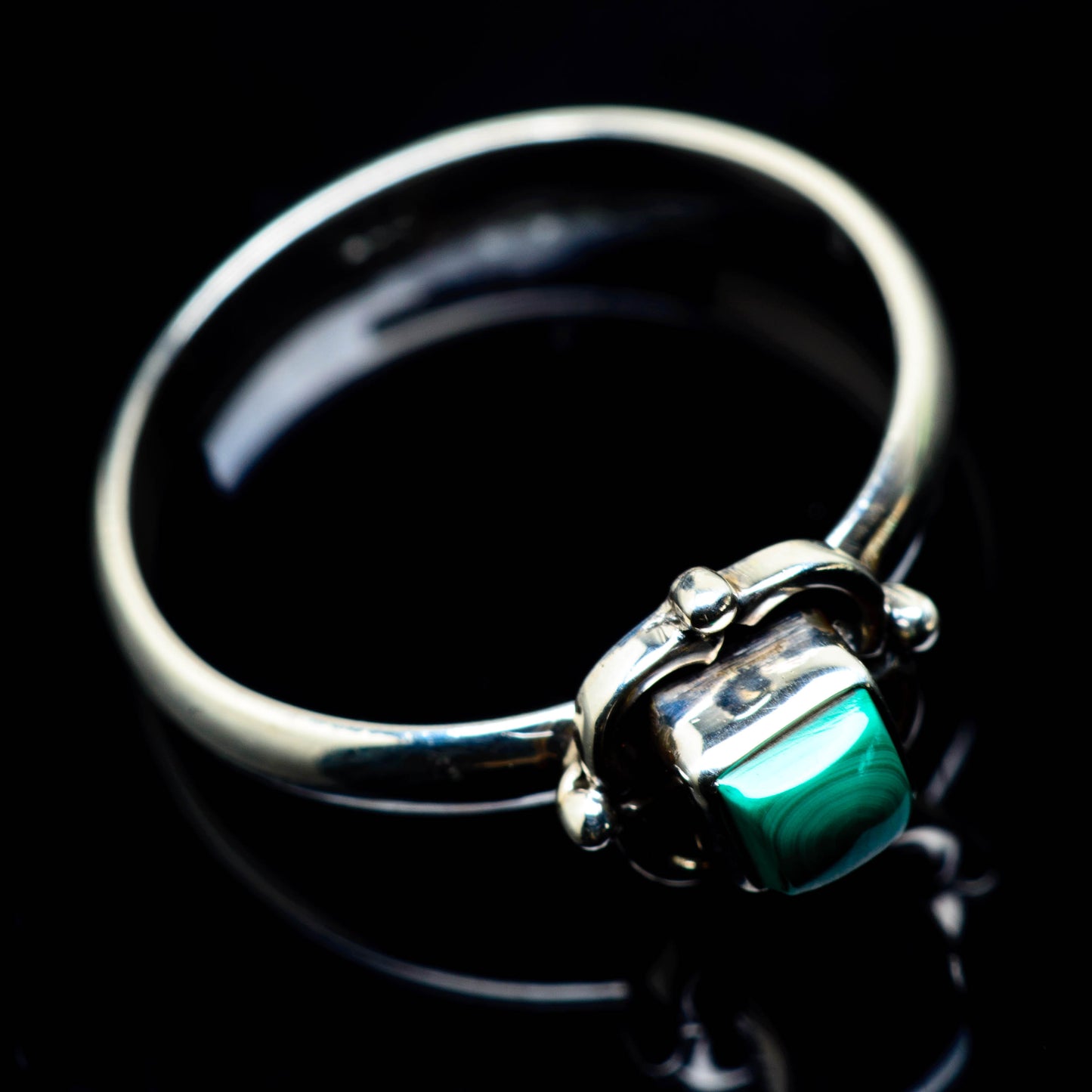 Malachite Rings handcrafted by Ana Silver Co - RING24813