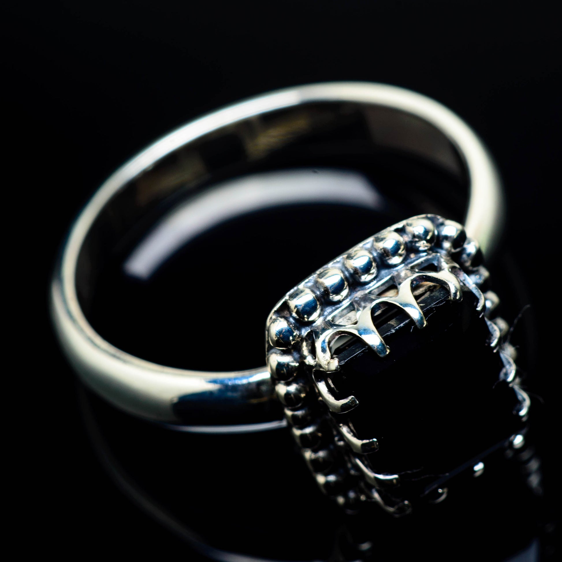 Black Onyx Rings handcrafted by Ana Silver Co - RING24913