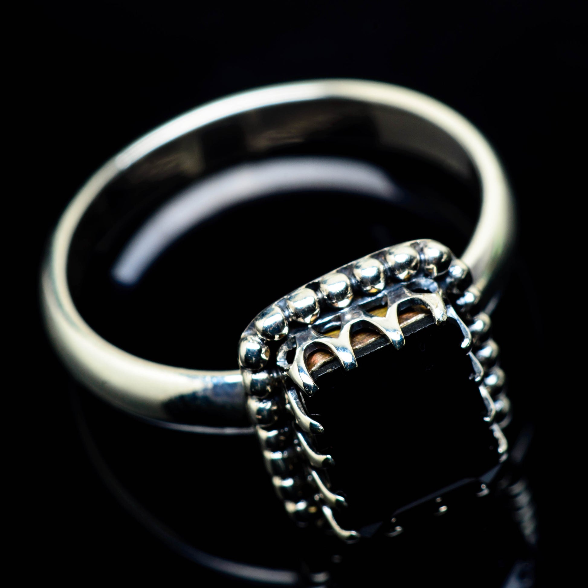 Black Onyx Rings handcrafted by Ana Silver Co - RING24943