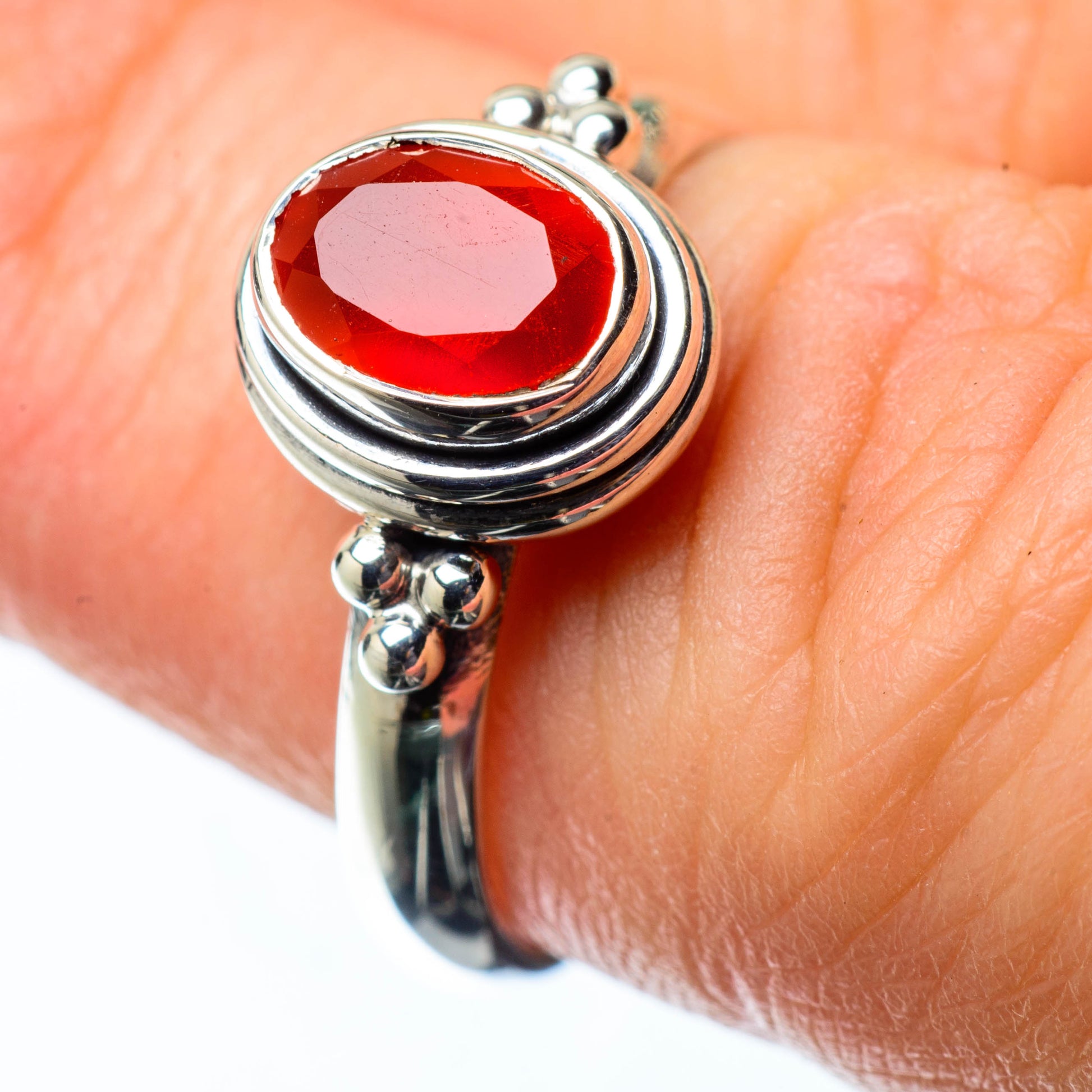 Red Onyx Rings handcrafted by Ana Silver Co - RING25126