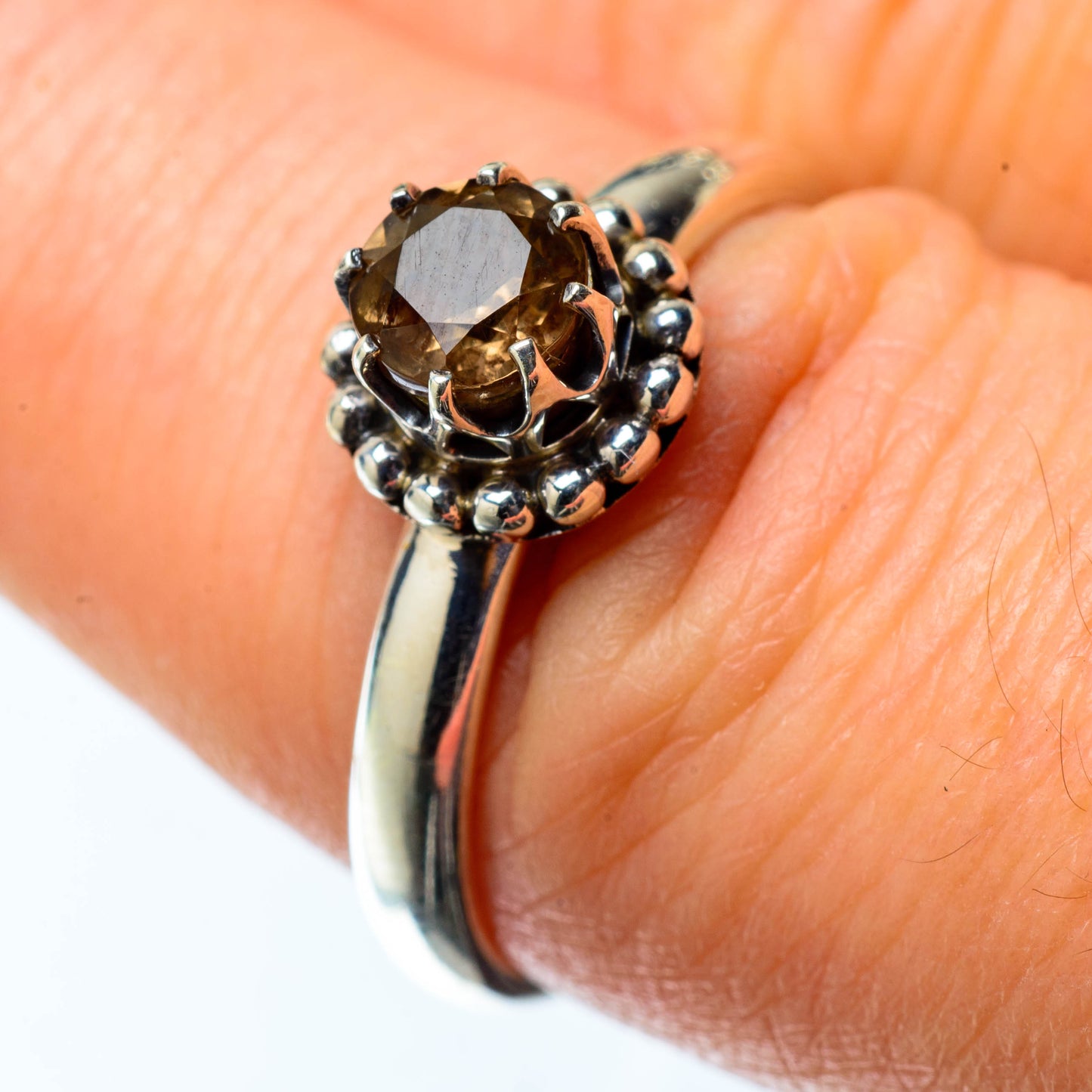 Smoky Quartz Rings handcrafted by Ana Silver Co - RING25151