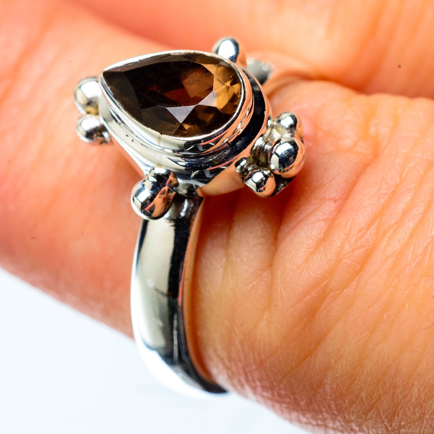 Smoky Quartz Rings handcrafted by Ana Silver Co - RING25152