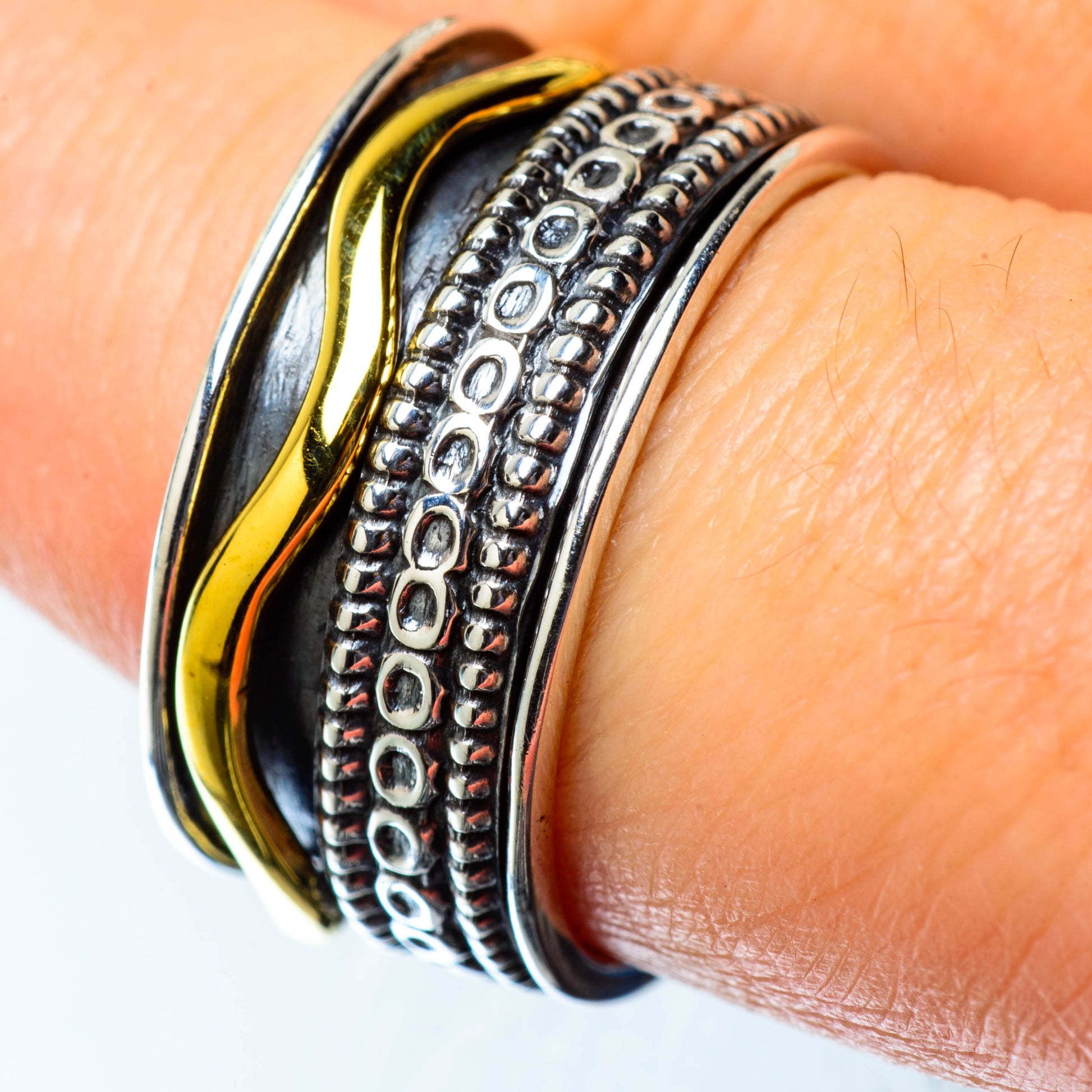Meditation Spinner Rings handcrafted by Ana Silver Co - RING25163