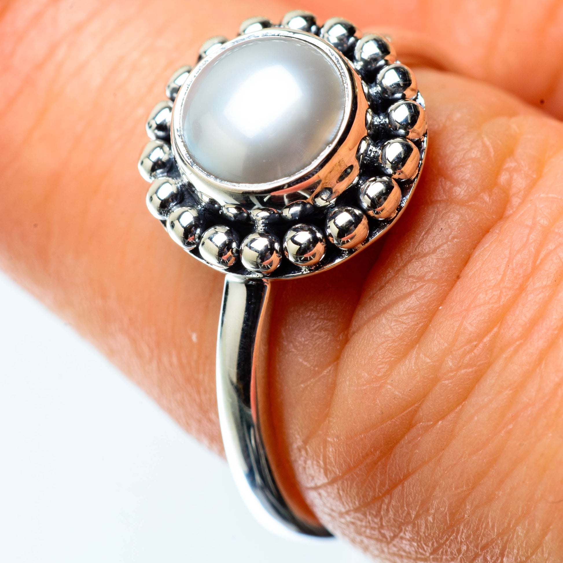 Cultured Pearl Rings handcrafted by Ana Silver Co - RING25387