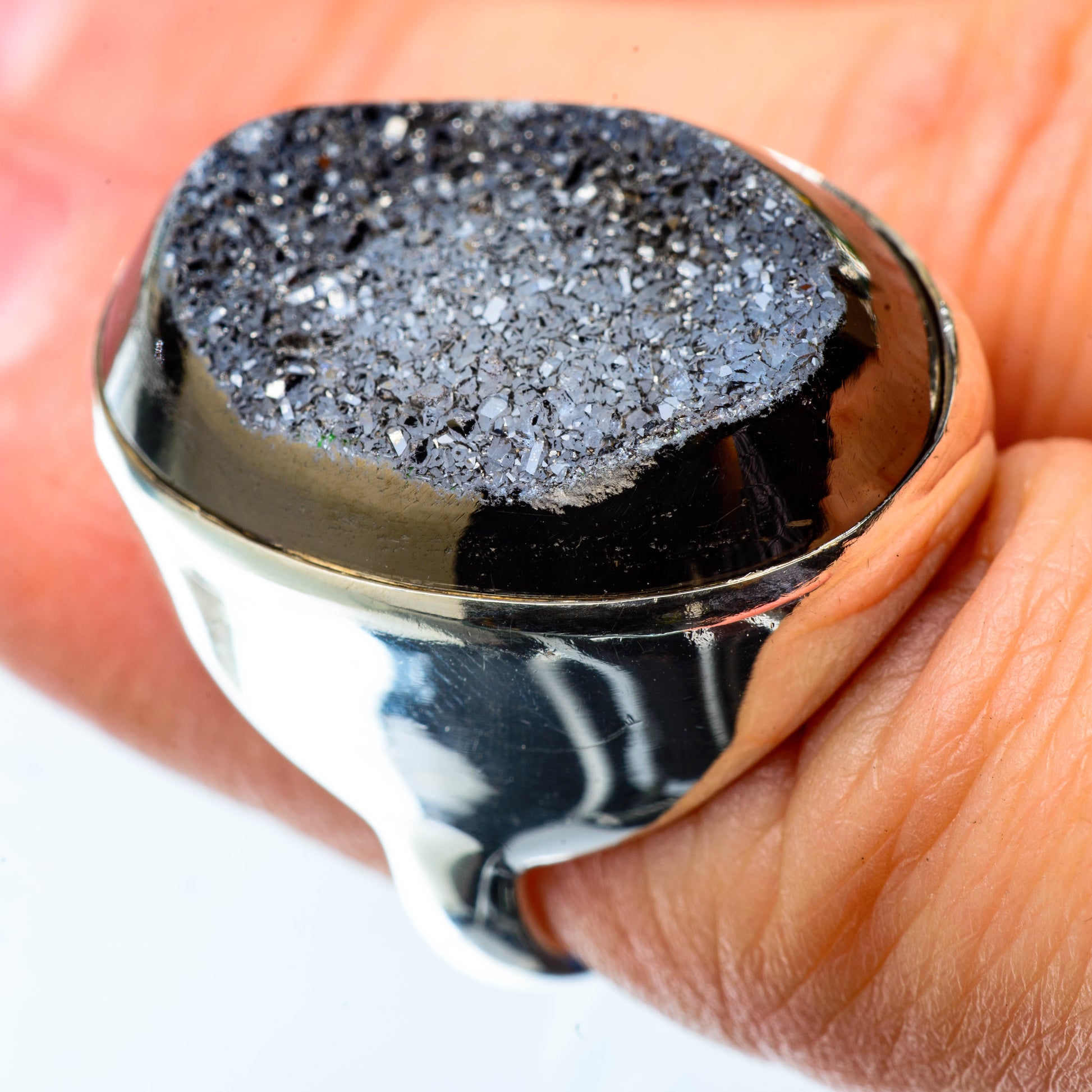 Metallic Druzy Rings handcrafted by Ana Silver Co - RING25484