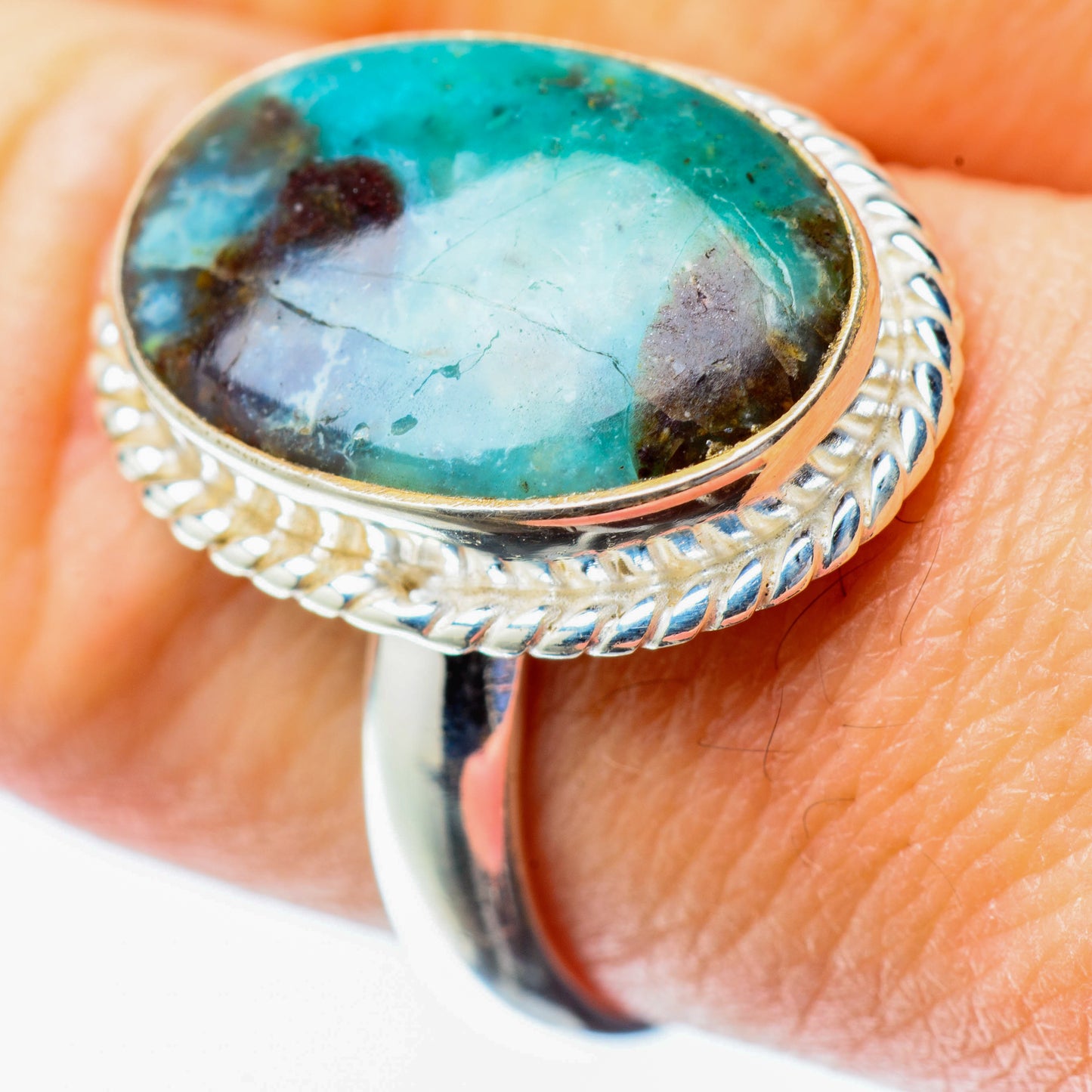 Peruvian Opal Rings handcrafted by Ana Silver Co - RING25487