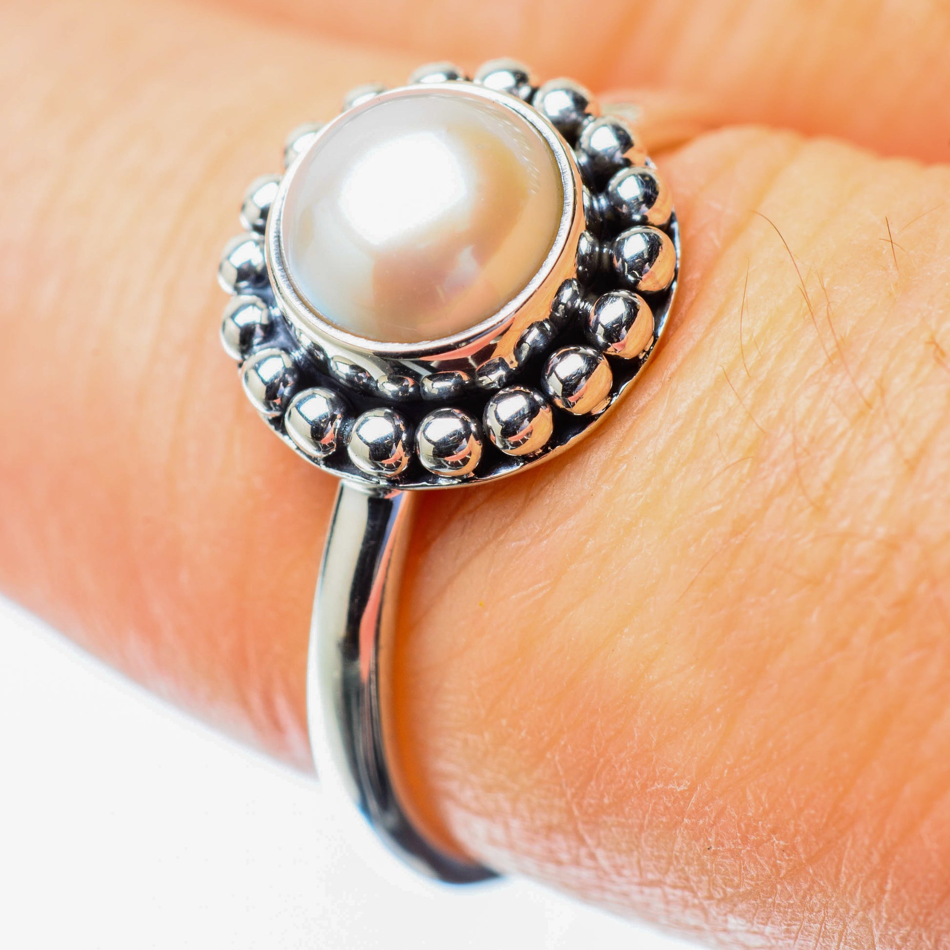 Cultured Pearl Rings handcrafted by Ana Silver Co - RING25613