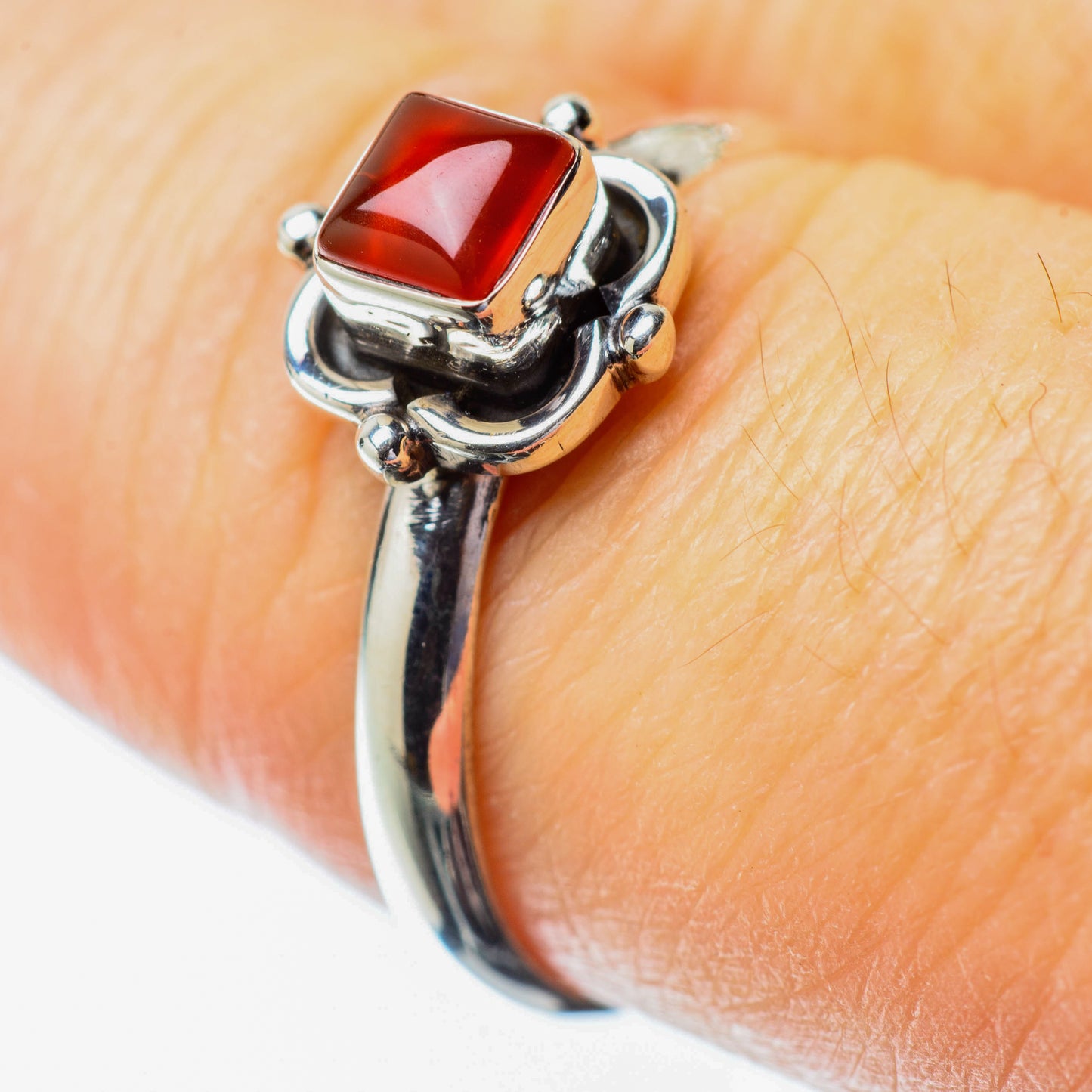 Red Onyx Rings handcrafted by Ana Silver Co - RING25631