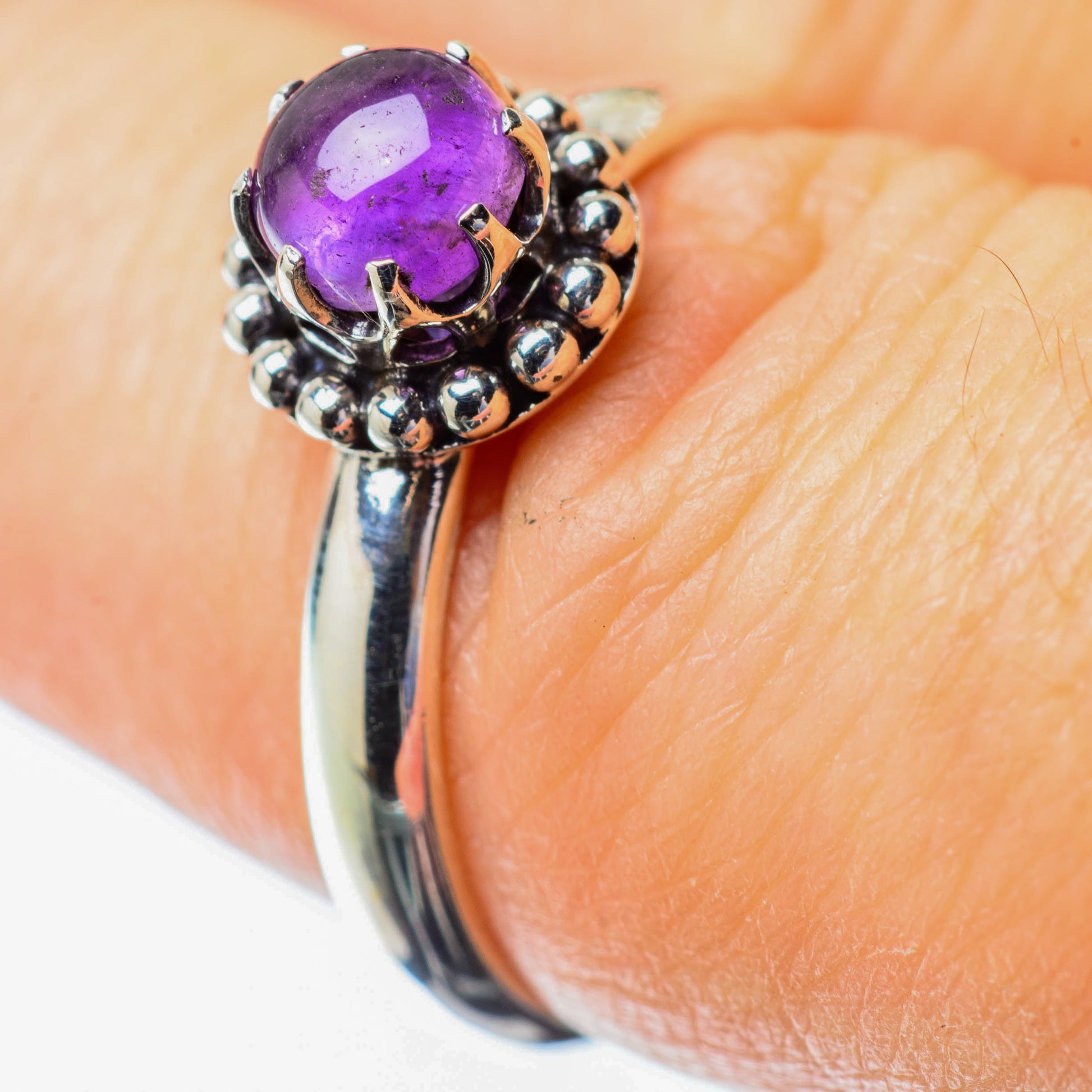 Amethyst Rings handcrafted by Ana Silver Co - RING25640
