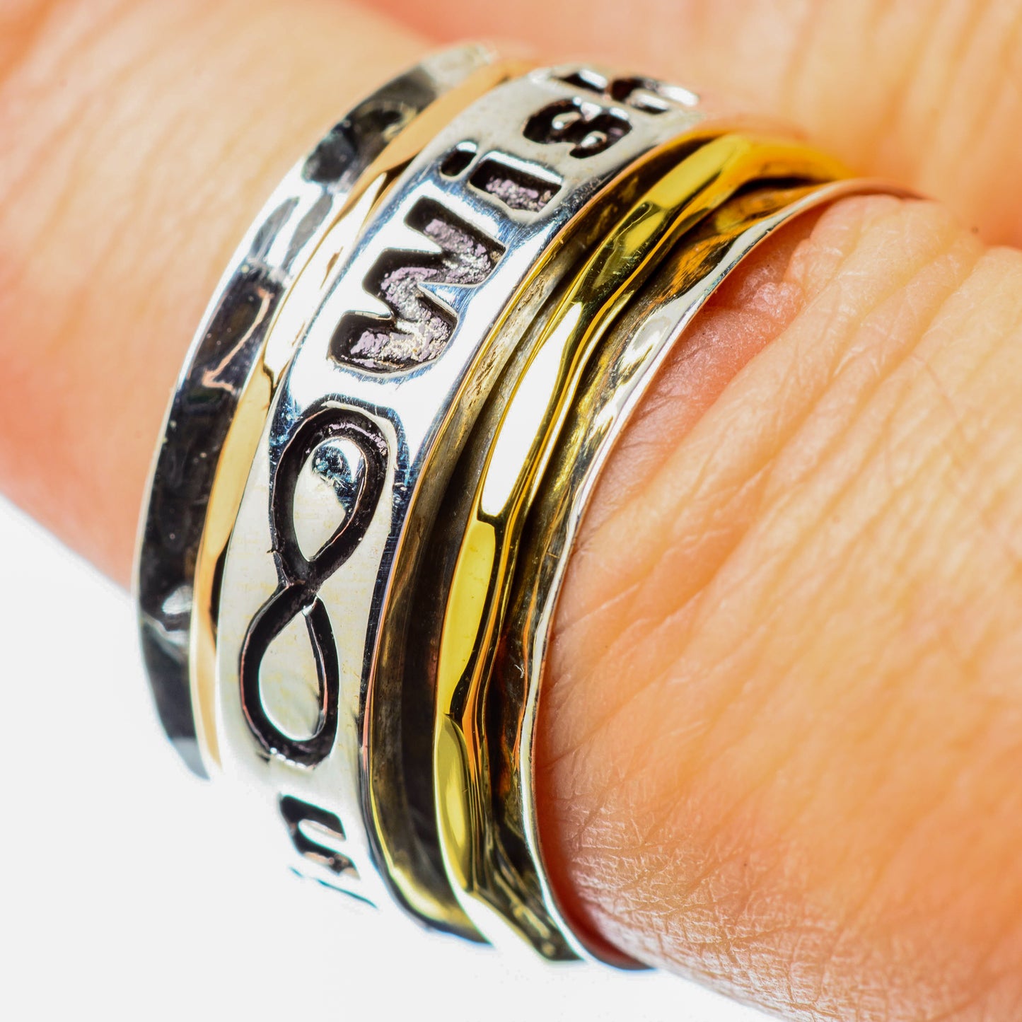 Meditation Spinner Rings handcrafted by Ana Silver Co - RING25721
