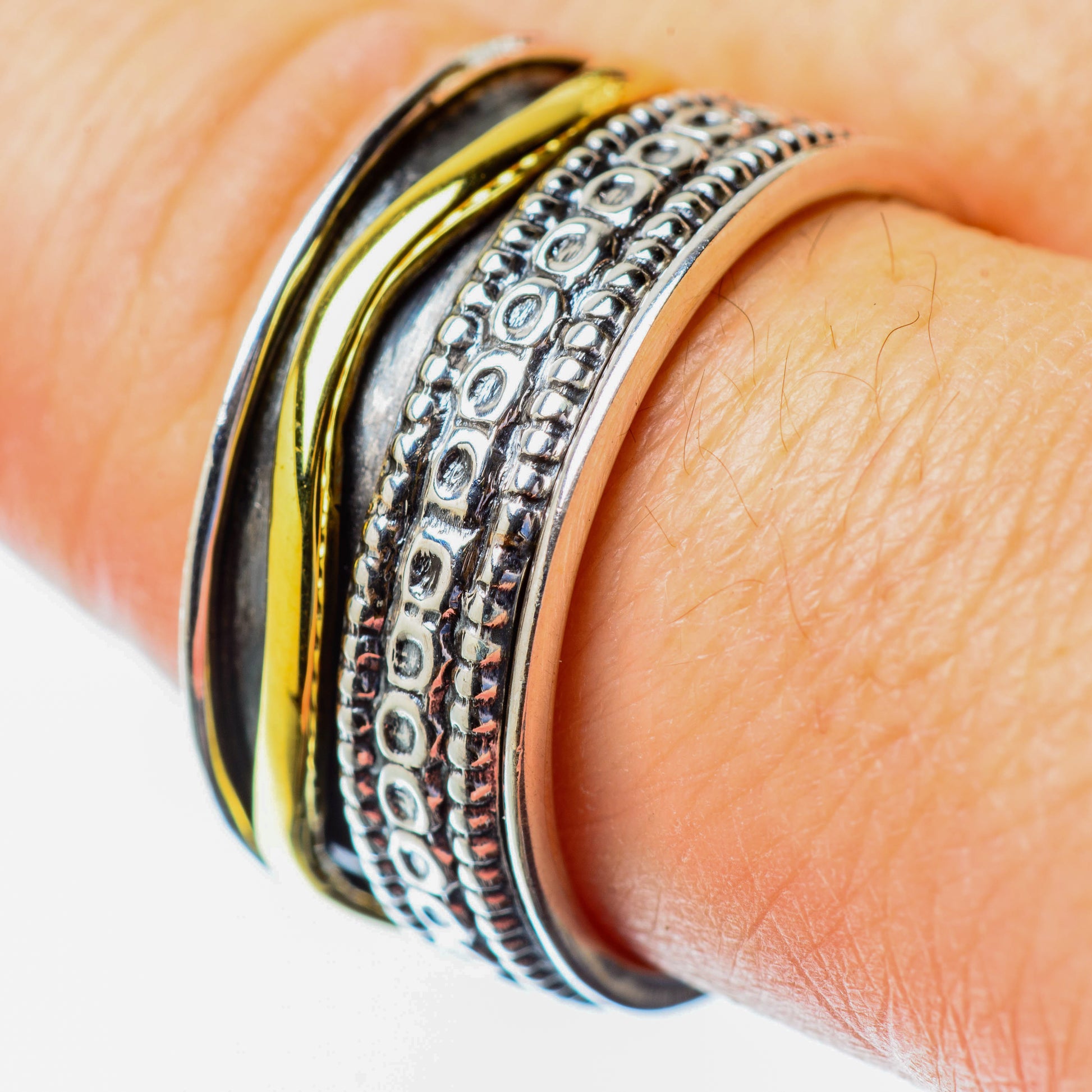 Meditation Spinner Rings handcrafted by Ana Silver Co - RING25792