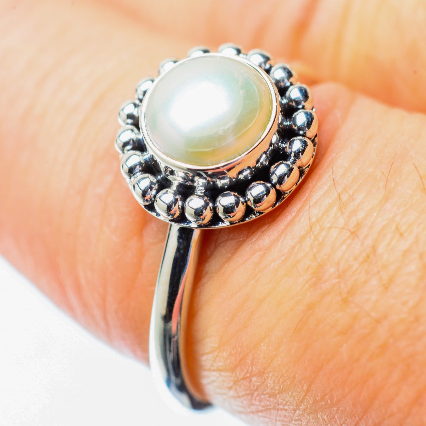 Cultured Pearl Rings handcrafted by Ana Silver Co - RING25798