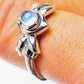 Rainbow Moonstone Rings handcrafted by Ana Silver Co - RING25838