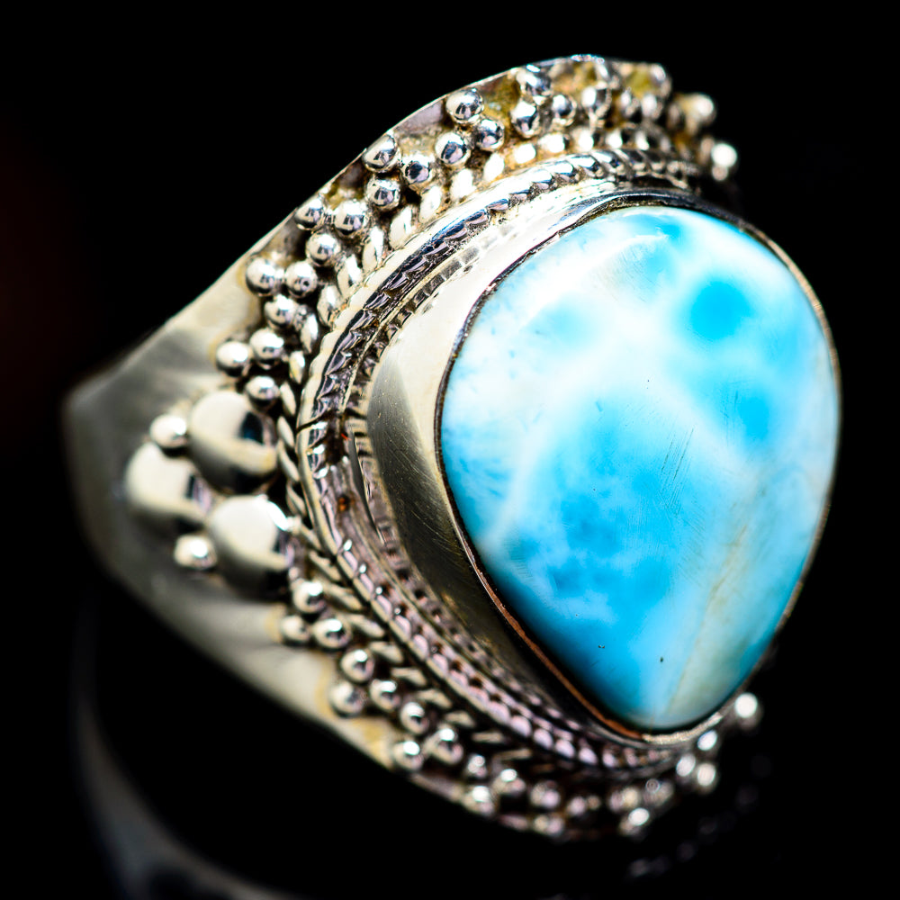 Larimar Rings handcrafted by Ana Silver Co - RING2603