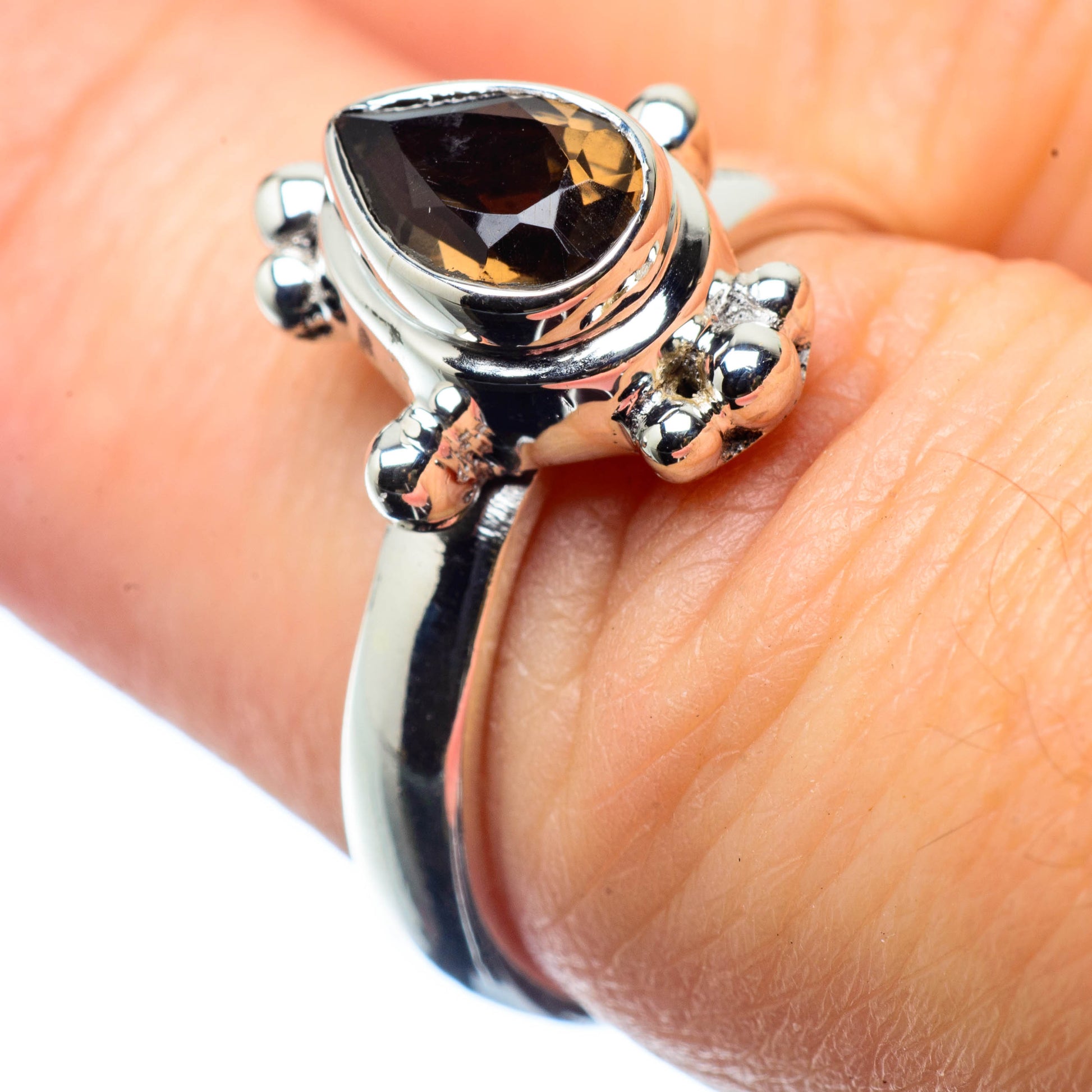 Smoky Quartz Rings handcrafted by Ana Silver Co - RING26076